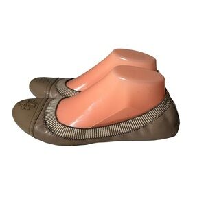 Tory Burch Gabby Ballet Flats Tan Size 8